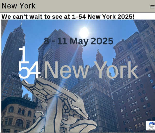 29 galleries at 1-54 Contemporary African Art Fair 2025 New York, USA - May 8 > 11 2025 @154artfair