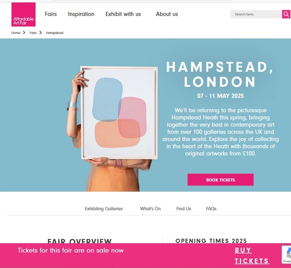 click to enlarge- double click to reduce 108 galleries at Affordable Art Fair 2025 London Hampstead - 7 > 11 May, 2025 @aaflondon