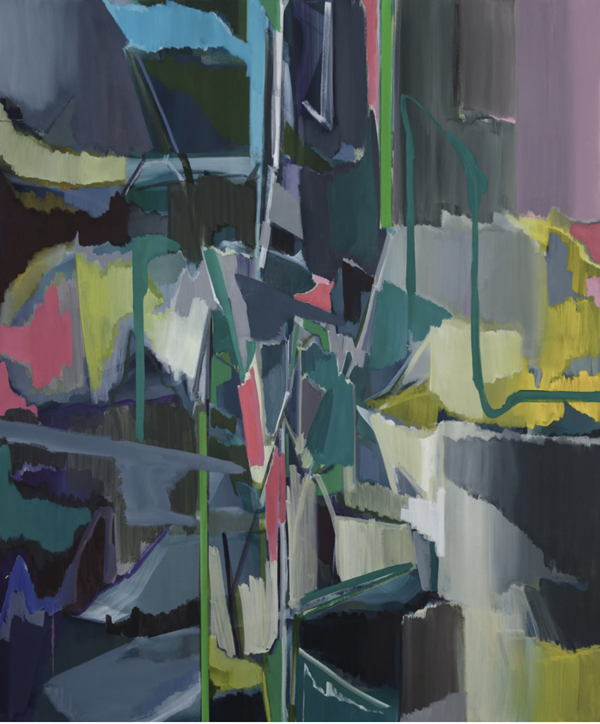 click to enlarge- double click to reduce Mark Wright, 'Fold' 2020, Oil on canvas, 186 x 152 cm