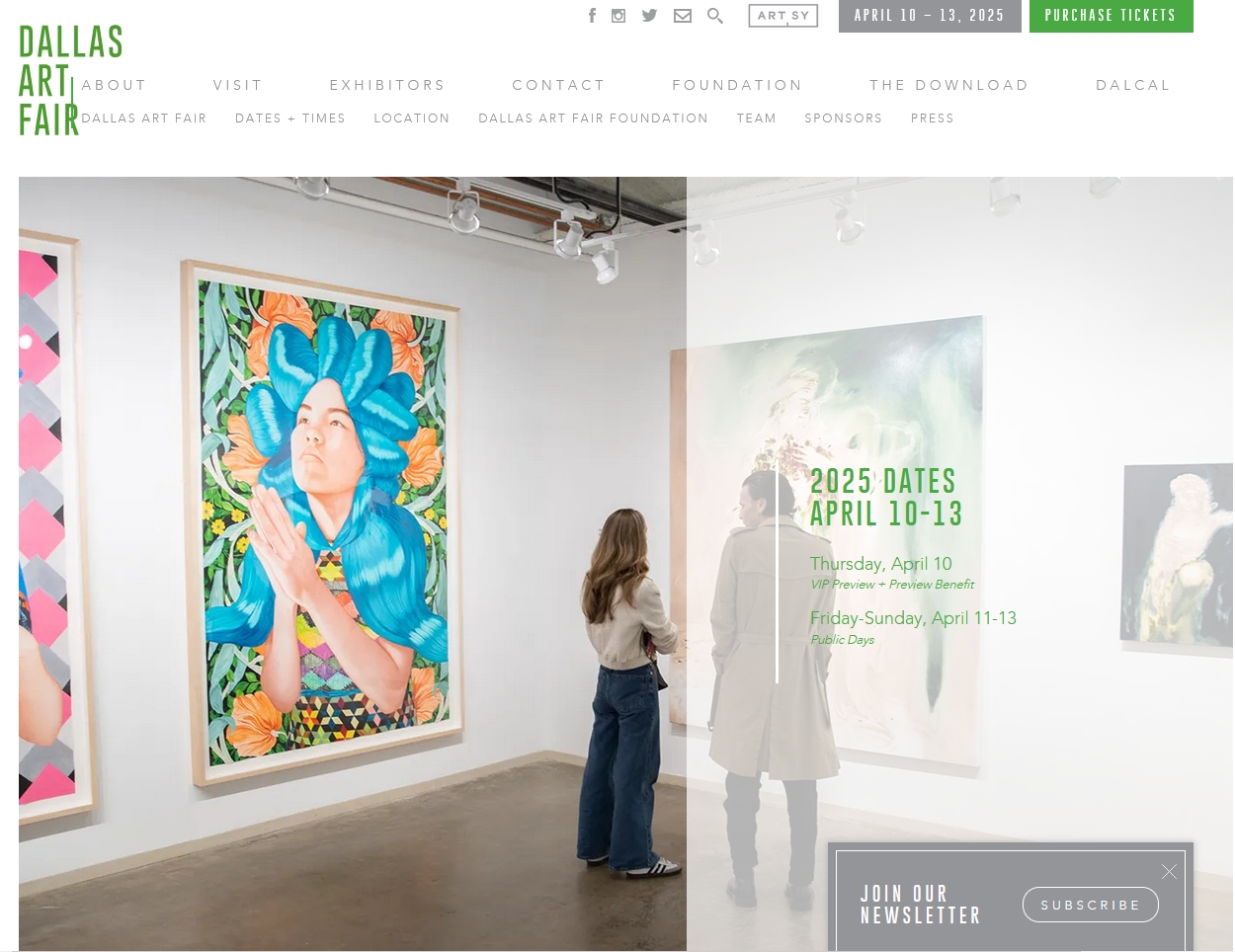 93 galleries at  Dallas Art Fair USA 2025 - April 10 > 13, 2025 @DallasArtFair