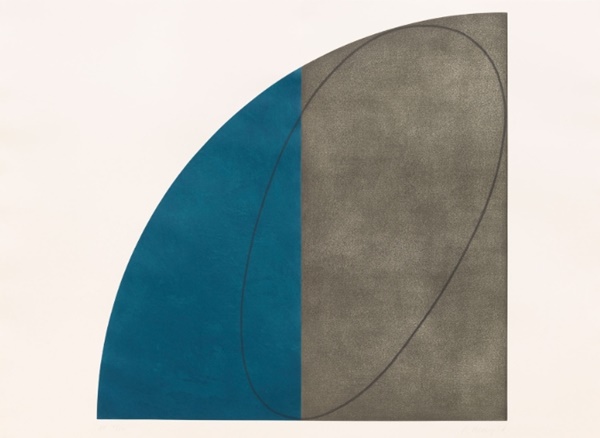 Curved Plane/Figure I (1994)
Etching, soft-ground and aquatint on two sheets
42 3/4 x 58 inches
Edition of 50