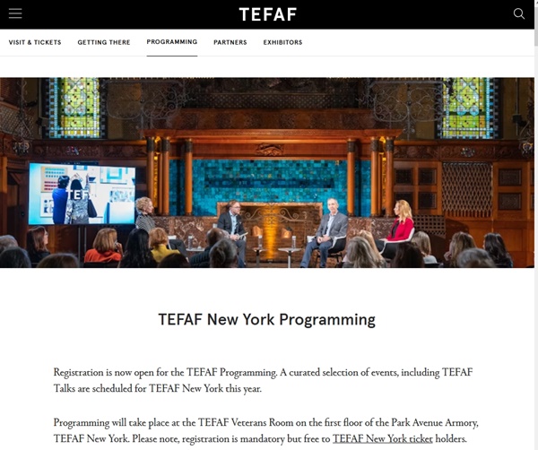 91 galleries at Tefaf New York Spring 2025, USA - May 9 > 13, 2025 @TEFAF